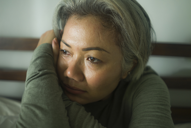 Image of woman crying.